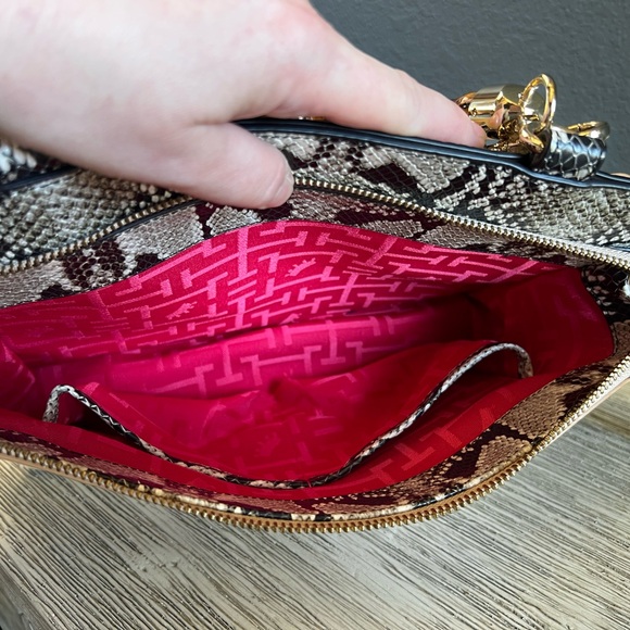 EXCELLENT CONDITION!!! Elaine Turner Snakeskin, Cork & Bamboo Shoulder Bag - Picture 8 of 11